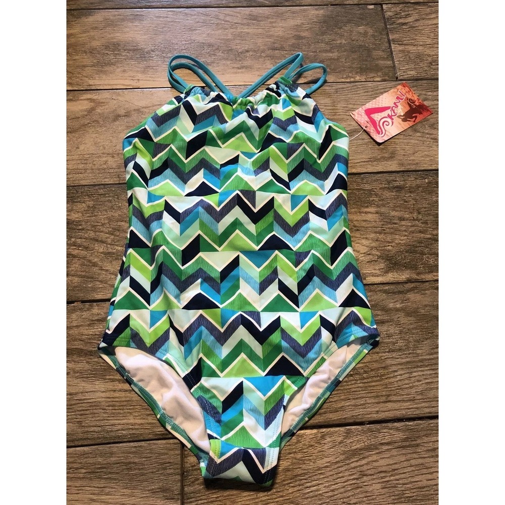 New‎ Kanu Surf Girls' Big Ruby Beach Sport Halter One Piece Swimsuit, 12